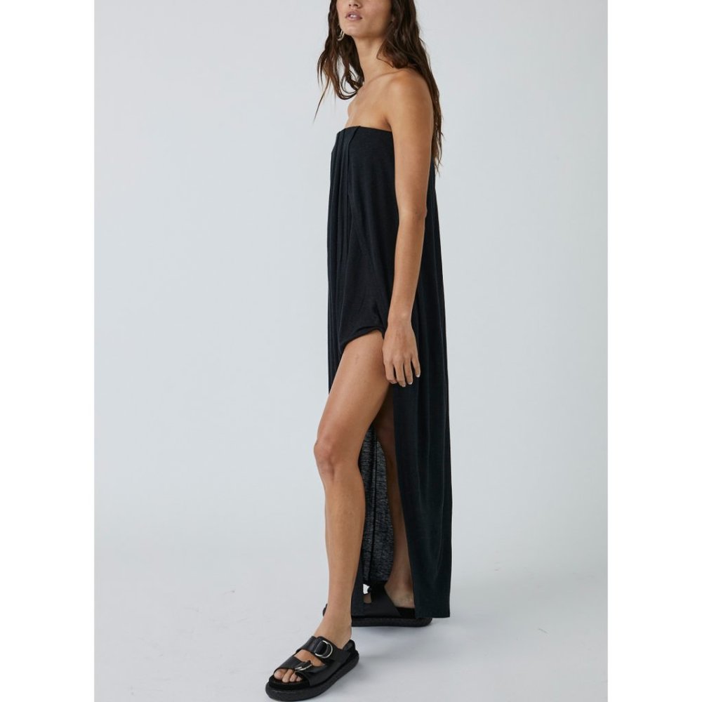 Free People Strapless Black Maxi Dress
